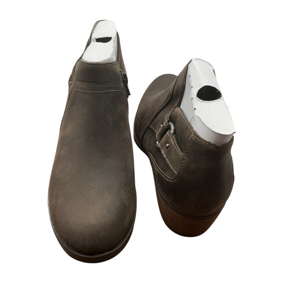 NWT Clarks Charlten Grace taupe oily leather Ankle Boots size 11 - Picture 9 of 12